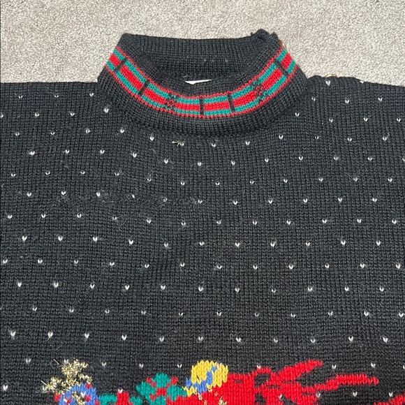 Vintage Deans Of Scotland 100% Wool Christmas Holiday Sweater size XL - Picture 5 of 6